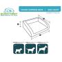 BUDDYREST Crown Supreme, Medium Memory Foam Dog Bed, Orthopedic, Memory, and Cooling Foam Layers, Scientifically Calibrated to Promote Joint Health, Handmade in The USA, Iced Mocha