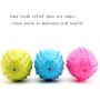 XIHONGSHIR Dog Ball Chew Toys, Rugby Dog Toys Squeaky Balls, Tooth Cleaning, Exercise Game Ball, Nontoxic Bite Resistant,2Pcs (Blue),Pink