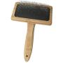 F Fityle Dog Brush & Cat Brush- Slicker Pet Grooming Brush- Wood Handle- Shedding Grooming Tools