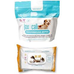 JAX & CALI All Natural Pet Toothbrush Wipes & Extra Large Paw and Body Wipes