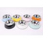 Dog Cat Pet Food Bowl Stainless Steel 2 in 1 Drinking Water Feeding Universal pet Bowl 4 Sizes and 7 Colors Available