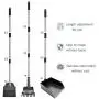 PETRIP Poop Scooper, 3 Pack Metal Long Handle Dog Poop Scoop Rake and Pan Set, Adjustable Stainless Pooper Scooper for Large Medium Small Dogs