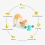 MiaoKa Cat Toy,Windmill Turntable Teasing Scratching Tickle Hair Brush Pet Accessories