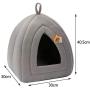 Hollypet Self-Warming 2 in 1 Foldable Comfortable Triangle Pet Cat Bed Tent House