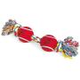 Zanies 13'' Rope Bone and Tennis Ball Dog Toys, with 2 Tennis Balls