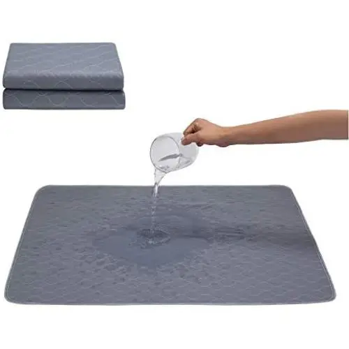 JdPet Washable Dog Pee Pads+Free Grooming Gloves - Reusable Whelping Pads,Waterproof Dog Mat Non-Slip Puppy Potty Training Pads for Dogs, Cats, Bunny