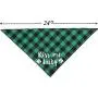 Shamrock Dog Bandana and Plush Dog Squeaky Bone Toy for Small Medium Dogs,Pet Gifts for St. Patricks Day