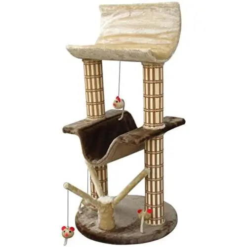 Penn-Plax Two Story Cat Perch and Play Tree with Mouse Toys Penn-Plax Two Story Cat Perch and Play Tree with Mouse Toys