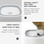 Gelible Pet Water Bowl Dispenser No-Spill,Slow Water Floating Feeder Bowl, Travel Carried Dog Clear Water Bowl