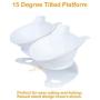 Joyshare Double Cat Food Bowls with Raised Stand, 15°Tilted Platform Cat Feeders Water Bowl, Stress-Free for Cats and Small Dogs, Non Slip and Durable, Gift for Pets