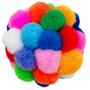 JpGdn 3Pcs Cat Toy Balls Kitten Pompon Ball with Bells Soft Wool Felt Ball Colorful Interactive Playing Chewing Training Teaser Toy