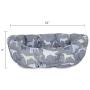 Fringe Studio Cuddler Pet Bed, Medium, Calico Dogs, 28 x 24 x 9 (216002), Blue/Gray