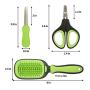 ZolooPet Dog Brush Cat Brush Pet Grooming Kit 7 in 1 Double Sided Pet Dematting Deshedding Comb Massage pin Brush with Pet Clipper and Diamond Nail File for Pet with Thick, Short, Medium, Long, Curly, and Wiry Hair