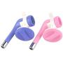 NACOCO Dog Water Nozzle Drinker Head Pet Dispenser Water Bottle Double-head Single Automatic Feeder Nozzle Plastic Steel Ball Hanger for Dogs Cats (Blue, Single head)