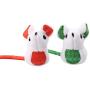 ocijf179 Cat Toy Pet Cat Kitten Plush Mouse Catnip Catmint Teaser Interactive Play Chew Bite Toy - Green