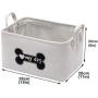 Geyecete Canvas Fabric Dog Toy Basket - Laundry Basket Storage Bin for Dog Toys, Dog Blanket, Dog Clothes Storage