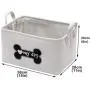 Geyecete Canvas Fabric Dog Toy Basket - Laundry Basket Storage Bin for Dog Toys, Dog Blanket, Dog Clothes Storage