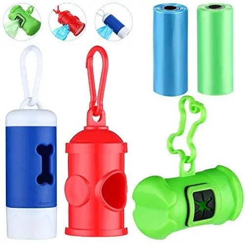 Frienda 3 Pieces Dog Waste Bags Dispenser with LED Light Leash Poop Waste Bag Holder Dispenser Dog Poop Waste Bags for Walking Running with Dog (3 Styles) Frienda 3 Pieces Dog Waste Bags Dispenser with LED Light Leash Poop Waste Bag Holder Dispenser Dog Poop Waste Bags for Walking Running with Dog (3 Styles)