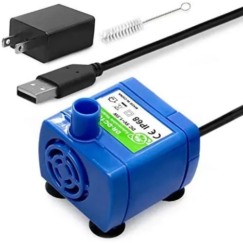 Cepheus Replacement Pump 360/ Oasisic/Cup Cake Ceramic Cat Water Fountain Pet Fountain Pump with Brush (with Adapter) Cepheus Replacement Pump 360/ Oasisic/Cup Cake Ceramic Cat Water Fountain Pet Fountain Pump with Brush (with Adapter)