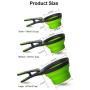 TOP STAR 3 in 1 Pets Silicon Collapsible Measuring Cups,for Pets Dogs,Cats Food Water Scoop,Bag Clip