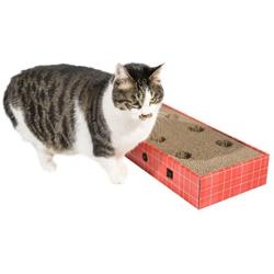 PAWNIE Cat Scratcher and Resting Lounge Pad, Great Cat Toy Made of Eco Friendly Recyclable Cardboard Material