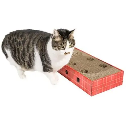 PAWNIE Cat Scratcher and Resting Lounge Pad, Great Cat Toy Made of Eco Friendly Recyclable Cardboard Material PAWNIE Cat Scratcher and Resting Lounge Pad, Great Cat Toy Made of Eco Friendly Recyclable Cardboard Material