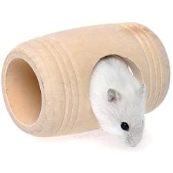 Adarl Small Hamster Wooden Tunnel and Tube Peep Hole Design Pet Toy for Hamster Or Other Small Animals