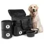 Top Dog Travel Bag - Airline Approved Travel Set for Dogs Stores All Your Dog Accessories - Includes Travel Bag, 2X Food Storage Containers and 2X Collapsible Dog Bowls - Black Top Dog Travel Bag - Airline Approved Travel Set for Dogs Stores All Your Dog Accessories - Includes Travel Bag, 2X Food Storage Containers and 2X Collapsible Dog Bowls - Black