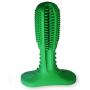 Dog Toothbrush Stick, Dog Toothbrush, Dental Oral Care Brushing Stick Natural Flexible Durable Rubber Bite Resistant Chew Toys for Pet Dogs Teeth Cleaning Protection (10-40 lbs) Green