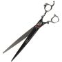 ShearsDirect Japanese 440C Stainless Steel Straight Shear with Dragon Handle, 9.0''