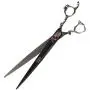 ShearsDirect Japanese 440C Stainless Steel Straight Shear with Dragon Handle, 9.0''