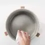 Ceramic Elevated Dog Bowls, Raised Dog and Cat Pet Feeder with Wooden Stand Water Food Comfort Diner Anti Slip Feet Reduce Neck Burden Easy to Clean