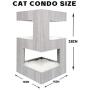 Poils bebe Modern Cat Condo and Bed Castle Furniture 28-inch Multilevel Play Tower with Platform, Pet House and Playground for Small, Medium, Large Cats and Kittens