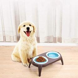 Livelynine Double Raise Dog Feeder Collapsible Dog Bowl