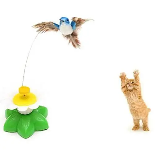 ZIYAN Bird Toy for Pet Cats, Funny Rotating Electric Flying Bird Interactive Toy with A Fastening Tape, Multicolor ZIYAN Bird Toy for Pet Cats, Funny Rotating Electric Flying Bird Interactive Toy with A Fastening Tape, Multicolor