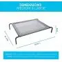 Paws & Pals Elevated Dog Bed - Steel Frame, Temp Control, Indestructible Chew-Proof Pet Cot w/ Trampoline Suspended Raised Hammock Best for Portable in/Out Door Use Cooling Platform | Medium Paws & Pals Elevated Dog Bed - Steel Frame, Temp Control, Indestructible Chew-Proof Pet Cot w/ Trampoline Suspended Raised Hammock Best for Portable in/Out Door Use Cooling Platform | Medium