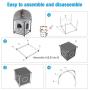 isYoung Cat House, 2 Tier Assemblable Cat Condo, 2-Story Cat Bed Washable Linen Easy Installation and Disassembly with Cat Toy (Grey)
