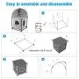 isYoung Cat House, 2 Tier Assemblable Cat Condo, 2-Story Cat Bed Washable Linen Easy Installation and Disassembly with Cat Toy (Grey) isYoung Cat House, 2 Tier Assemblable Cat Condo, 2-Story Cat Bed Washable Linen Easy Installation and Disassembly with Cat Toy (Grey)