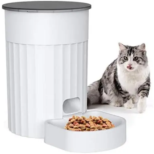 DADYPET Automatic Cat Feeder 3L Programmable Timer Memory Setting Pet Feeder Portion Control Dog Food Dispenser Automatic 1-4 Meals per Day for Small & Medium Pets (Plug or Battery Powered)