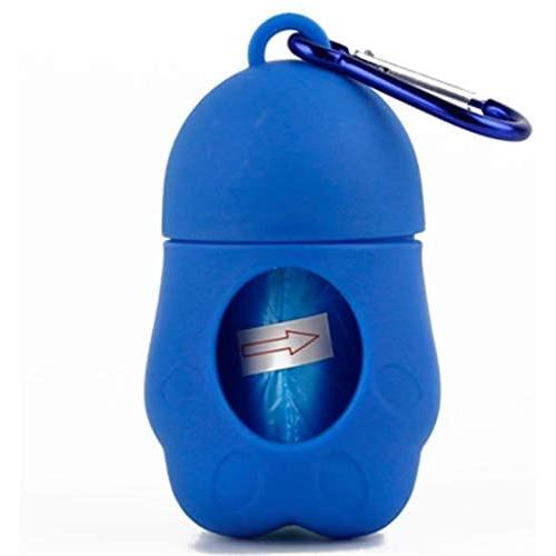 Zhangxiaowei Dog Poop Bags Trash Carrier Holder Dispensers Dog Poop 15 Rolls Bag Dispenser Include Poop Bag Set Pet Trash Cleaning Blue Tools