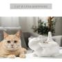 FEENGG 2.0L Pet Drinking Fountain, Pet Automatic Circulation Water Dispenser,Ceramic Pet Water Fountain Eletric Pet Drinking Water Dispenser for Cat Dog