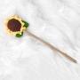 ocijf179 Cat Toy Pet Cat Kitten Wood Handle Stick Sunflower Catnip Teaser Interactive Chew Toy - Sunflower