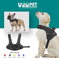voopet No Pull Dog Harness, Pet Halter Adjustable Reflective Oxford Material Vest with Handle for Dogs Easy Control - No More Tugging or Choking