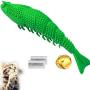 New Upgrade Models Pet Shrimp Shape Cat Toothbrush with Catnip Chewing Toy, Eco-Friendly Silicone Molar Stick for Pet Cat, Toys With Cleaning Toothbrush for Cats(2 Catnip Bags and 1 Bell Free)