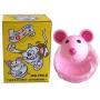 LFOZ Pet Pet Feeder Toys Cat Molars Bitten Mouse Shaped Food Feeder Pet Chew Toy Cat Supplies Tumbler Cat Plush Leaking Ball Toy Feeder (Color : Pink)