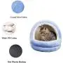 GAPZER Warming Cat Bed Machine Washable Kitty Cave with Cat Ball Cozy Puppy Nest with Anti-Slip & Waterproof Bottom for Indoor Cats & Small Dogs GAPZER Warming Cat Bed Machine Washable Kitty Cave with Cat Ball Cozy Puppy Nest with Anti-Slip & Waterproof Bottom for Indoor Cats & Small Dogs