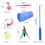 Blusea 14PCS Cat Toy, Feather Mouse Tunnel for Pet Puppy Gift Blusea 14PCS Cat Toy, Feather Mouse Tunnel for Pet Puppy Gift