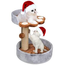 YUFU Cat Tree and Towers Kitten Small Cat Tree with Large Platform and Natural Sisal Scratching Posts for Kitten Playing Relaxing Sleeping