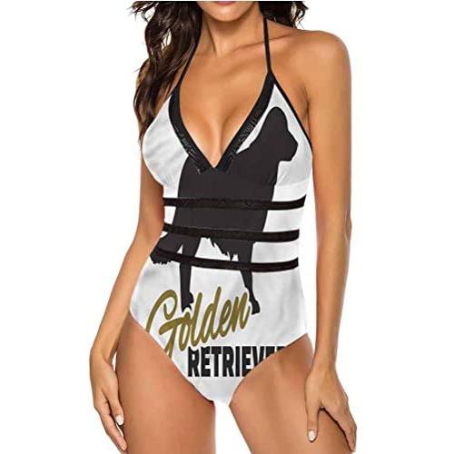 Two Piece Sexy Swimsuit Dog Silhouette Great for Trip to Hawaii