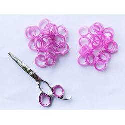 NikoNiko 10 Pink Rubber Rings Thumb Ring Sizing Insert for Grooming Scissors 5L, 5S